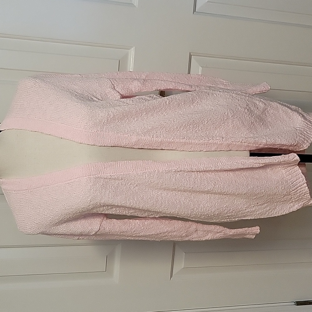 J.Crew Factory Pink Pointelle Open Front Cardigan NWT XXS  Description: